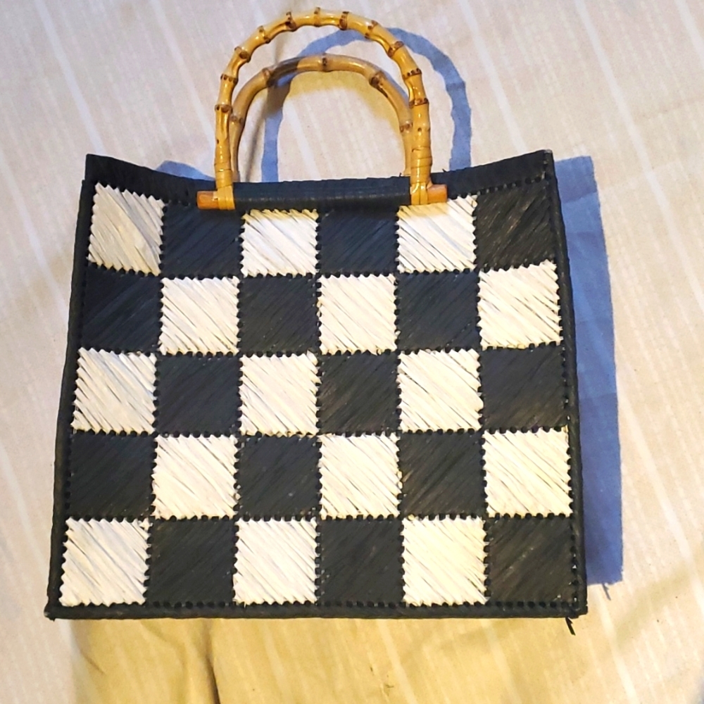 B&W Checkerboard Bag... NEW